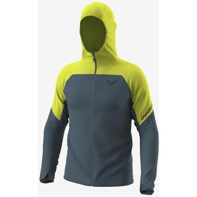 Dynafit Alpine Wind leichte Kapuzenjacke Damen gelb/neongrau/dunkelgrau - M male Dynafit Alpine Wind leichte Kapuzenjacke Damen gelb/neongrau/dunkelgrau - M male
