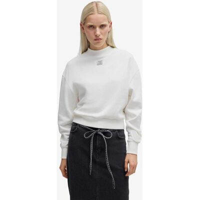 HUGO Deflorine Damen Sweatshirt schneeweiß - S female HUGO Deflorine Damen Sweatshirt schneeweiß - S female