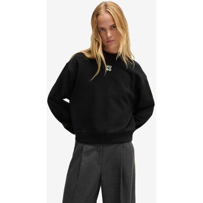 HUGO Daxandria Damen Sweatshirt pechschwarz - L female HUGO Daxandria Damen Sweatshirt pechschwarz - L female