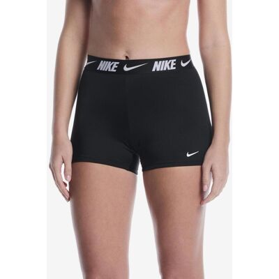Nike Swim Logo Tape Damen Badeanzug schwarz weiß - L female Nike Swim Logo Tape Damen Badeanzug schwarz weiß - L female