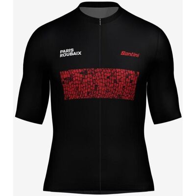 Santini Paris-Roubaix Hauts-De-France 2026 Kurzarmtrikot schwarz rot - L unisex Santini Paris-Roubaix Hauts-De-France 2026 Kurzarmtrikot schwarz rot - L unisex