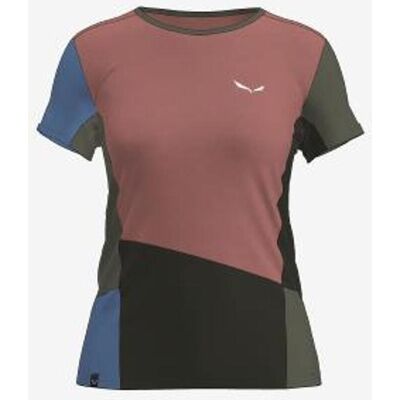 Salewa Puez Sporty Dry Damen T-Shirt rosa schwarz blau - 42 female Salewa Puez Sporty Dry Damen T-Shirt rosa schwarz blau - 42 female