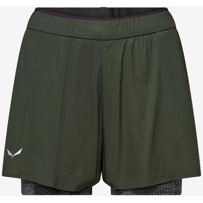 Salewa Pedroc Durastretch 2in1 Damen Shorts olivgrün - 44 female Salewa Pedroc Durastretch 2in1 Damen Shorts olivgrün - 44 female