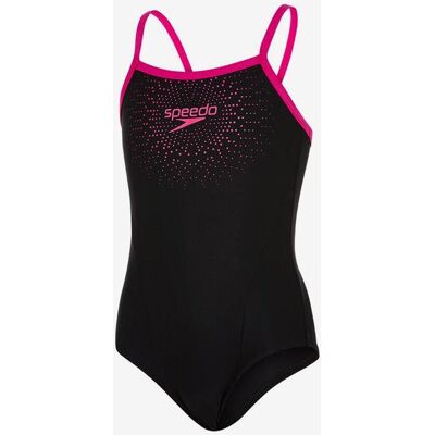 Bademode Speedo Gala Logo Thinstrap Muscleback schwarz Mädchen rosa - 34 female Bademode Speedo Gala Logo Thinstrap Muscleback schwarz Mädchen rosa - 34 female