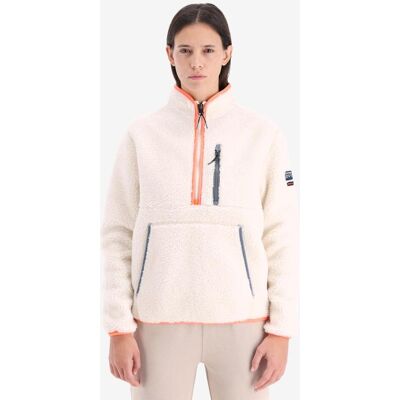 Superdry Outdoor Half Zip Damen Fleecejacke weiß creme - XL female Superdry Outdoor Half Zip Damen Fleecejacke weiß creme - XL female