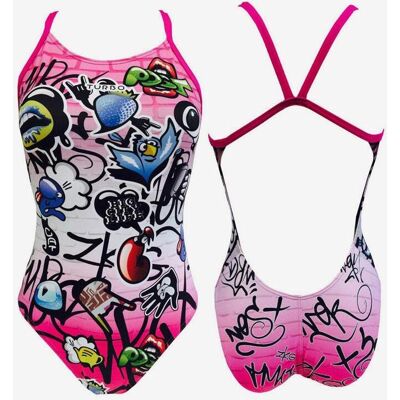 Turbo City Pro Racer Damen Badeanzug Thin Strap rosa - S female Turbo City Pro Racer Damen Badeanzug Thin Strap rosa - S female