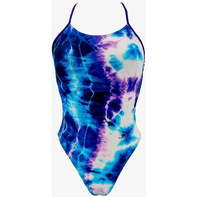 Turbo Sirene Cosmic Cascade Damen Badeanzug lila blau - M female Turbo Sirene Cosmic Cascade Damen Badeanzug lila blau - M female