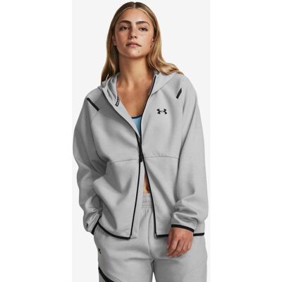 Under Armour Unstoppable Fleece Full Zip Damen Hoodie hellgrau - XL female Under Armour Unstoppable Fleece Full Zip Damen Hoodie hellgrau - XL female