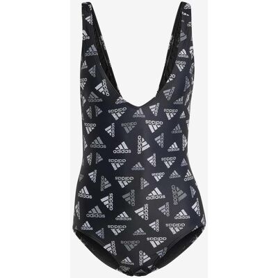 adidas Allover Print Sportswear Damen Badeanzug schwarz/weiß - 32 female adidas Allover Print Sportswear Damen Badeanzug schwarz/weiß - 32 female