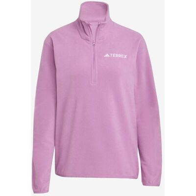 adidas Multi Essentials Half Zip Damen Fleecejacke violett - S female adidas Multi Essentials Half Zip Damen Fleecejacke violett - S female