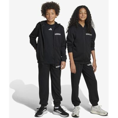 adidas Essentials Junior rainingsanzug pechschwarz/weiß - 128 unisex adidas Essentials Junior rainingsanzug pechschwarz/weiß - 128 unisex
