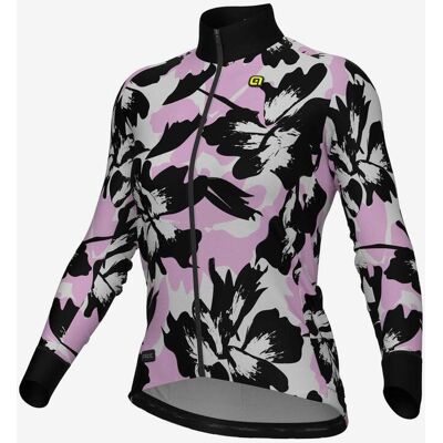 Alé PR.E Flower Damen Langarmtrikot mattschwarz/rosa - L female Alé PR.E Flower Damen Langarmtrikot mattschwarz/rosa - L female