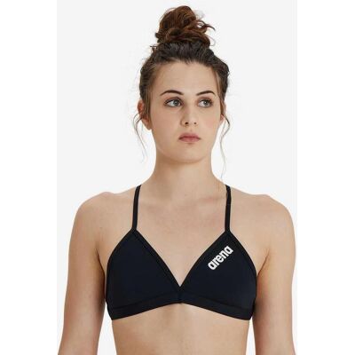 Arena Team Tie Back Solid Damen Bikinitop schwarz/weiß - 32 female Arena Team Tie Back Solid Damen Bikinitop schwarz/weiß - 32 female