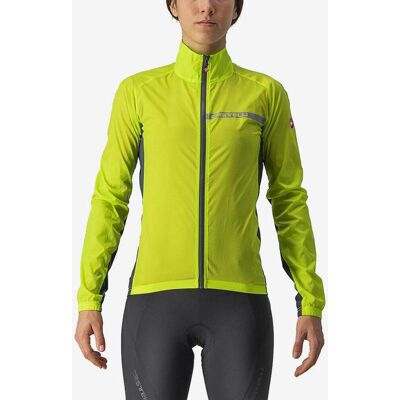 Castelli Squadra Stretch Damen Windjacke leicht limettengrün/grau - M female Castelli Squadra Stretch Damen Windjacke leicht limettengrün/grau - M female