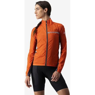 Castelli Squadra Stretch Damen Windjacke leicht orange-rot/dunkelgrau - M female Castelli Squadra Stretch Damen Windjacke leicht orange-rot/dunkelgrau - M female