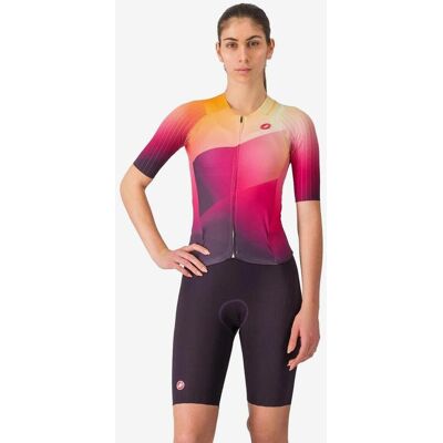 Castelli Free San Remo 3 Rosso Corsa Damen Kurzarm-Trisuit violett/orange - XL female Castelli Free San Remo 3 Rosso Corsa Damen Kurzarm-Trisuit violett/orange - XL female