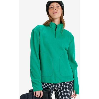 Roxy Moonrising Half Zip Damen Fleecejacke grün - L female Roxy Moonrising Half Zip Damen Fleecejacke grün - L female