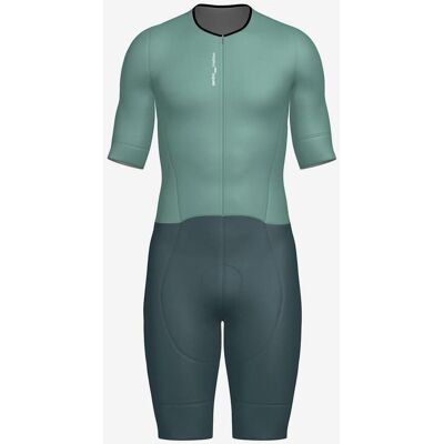 Santini Leaf Damen Trisuit grün - Slim Fit - S female Santini Leaf Damen Trisuit grün - Slim Fit - S female