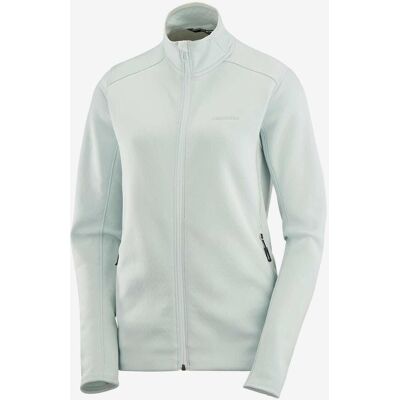Salomon Essential Midfleece Full Zip Damen Fleecejacke eisweiß - S female Salomon Essential Midfleece Full Zip Damen Fleecejacke eisweiß - S female