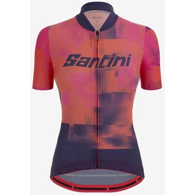 Santini Forza Indoor Training Full Zip Polartec Kurzarm-Trainings-Trikot für Damen violett - Slim fit - M female Santini Forza Indoor Training Full Zip Polartec Kurzarm-Trainings-Trikot für Damen violett - Slim fit - M female