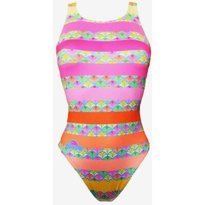 Badeanzug Turbo Flu Lines bunt Damen - S female Badeanzug Turbo Flu Lines bunt Damen - S female