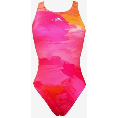 Badeanzug Turbo Brush pink/rot/orange Damen - M female Badeanzug Turbo Brush pink/rot/orange Damen - M female