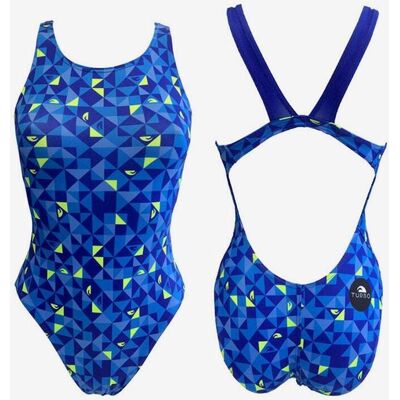 Badeanzug Turbo Origami Wide Strap blau Damen - S female Badeanzug Turbo Origami Wide Strap blau Damen - S female