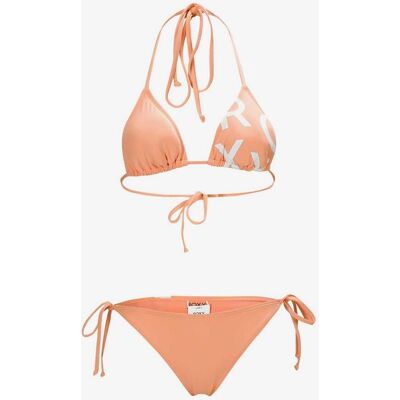 Roxy Beach Classics Tie Side Damen Bikini orange/rosa/weiß - XS female Roxy Beach Classics Tie Side Damen Bikini orange/rosa/weiß - XS female