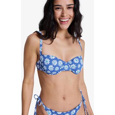 Roxy Printed Essentials Damen Bikini-Top blau weiß - L female Roxy Printed Essentials Damen Bikini-Top blau weiß - L female