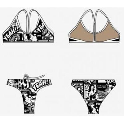 Bikini Turbo Yeah Comic Damen - M female Bikini Turbo Yeah Comic Damen - M female