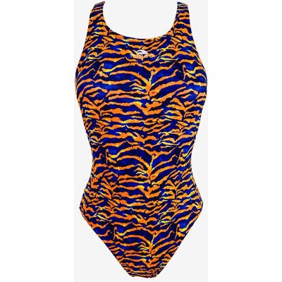 Turbo Wide Strap Top Tiger Damen Badeanzug orange blau - XL female Turbo Wide Strap Top Tiger Damen Badeanzug orange blau - XL female