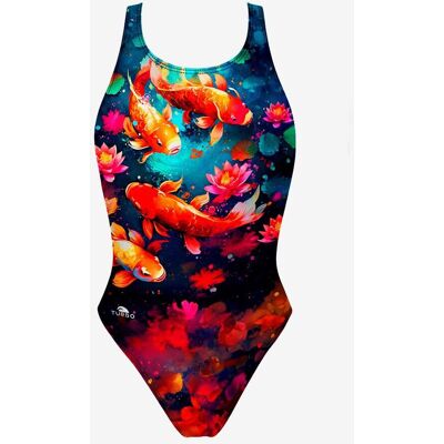 Turbo Wide Strap Koi River Damen Badeanzug orange blau - M female Turbo Wide Strap Koi River Damen Badeanzug orange blau - M female