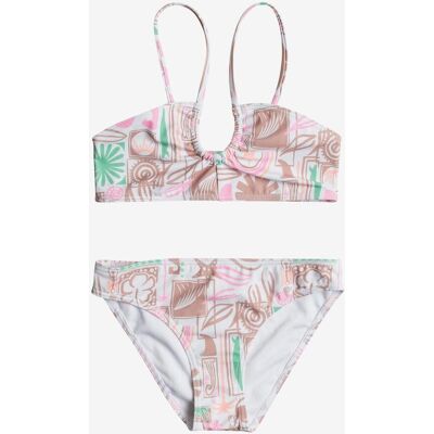 Roxy Totally Iconic Bralette Mädchen Bikini weiß/beige/rosa - 16 female Roxy Totally Iconic Bralette Mädchen Bikini weiß/beige/rosa - 16 female
