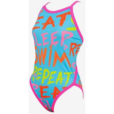 Badeanzug Turbo Swim blau rosa Frau - XL female Badeanzug Turbo Swim blau rosa Frau - XL female