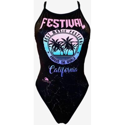 Schwimmender Badeanzug Turbo Cali Festival schwarze Frau - S female Schwimmender Badeanzug Turbo Cali Festival schwarze Frau - S female