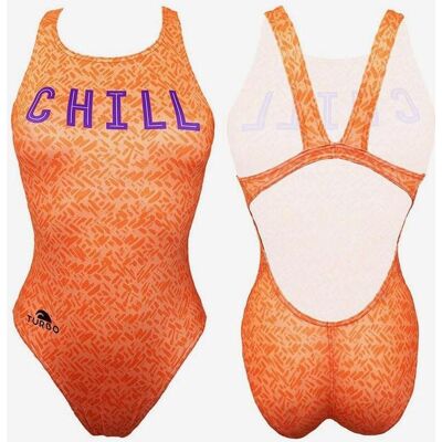 Badeanzug Turbo Chill Wide Strap orange Damen - L female Badeanzug Turbo Chill Wide Strap orange Damen - L female