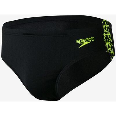 Speedo BoomStar Splice Brief Badehose schwarz/gelb - 34 male Speedo BoomStar Splice Brief Badehose schwarz/gelb - 34 male