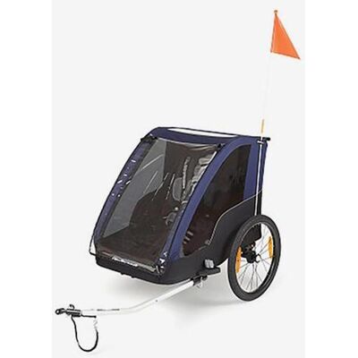 Polisport Duo Kinderradanhänger - Blau - 20 Zoll - 41kg Polisport Duo Kinderradanhänger - Blau - 20 Zoll - 41kg