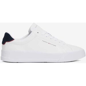 Tommy Hilfiger Court Leather Detail Sneaker reinweiß/schwarz - 41 male Tommy Hilfiger Court Leather Detail Sneaker reinweiß/schwarz - 41 male