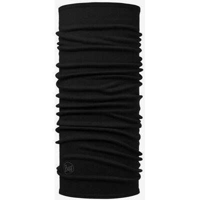 Buff Midweight Merino Wool Solid Black unisex Buff Midweight Merino Wool Solid Black unisex