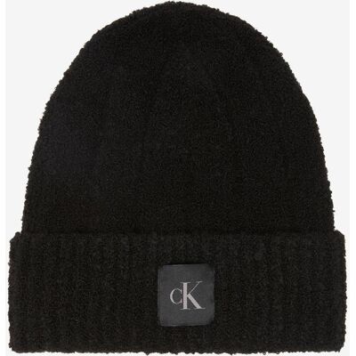 Calvin Klein Patch Boucle Mütze schwarz unisex Calvin Klein Patch Boucle Mütze schwarz unisex