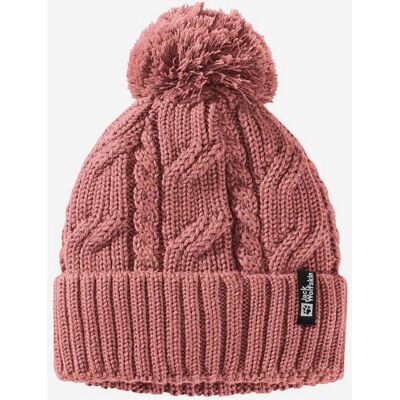Jack Wolfskin Pompom Mütze rosa damen female Jack Wolfskin Pompom Mütze rosa damen female