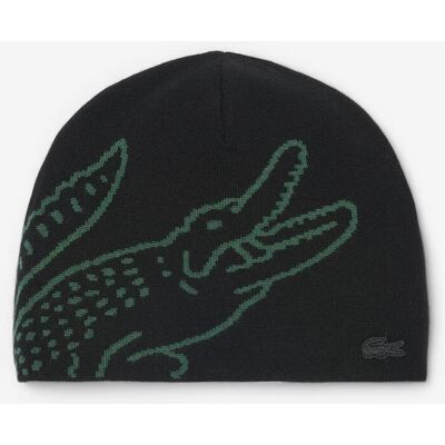 Lacoste Crocodile Mütze tiefschwarz/grün unisex Lacoste Crocodile Mütze tiefschwarz/grün unisex