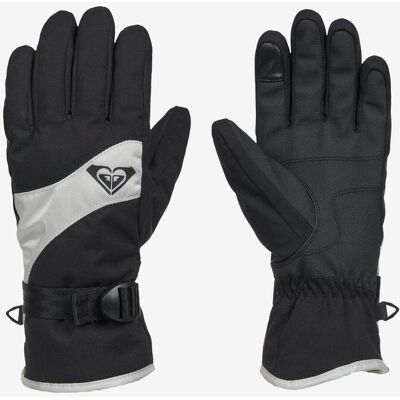 Roxy Jetty Solid Damen Handschuhe schwarz/weiß - L female Roxy Jetty Solid Damen Handschuhe schwarz/weiß - L female
