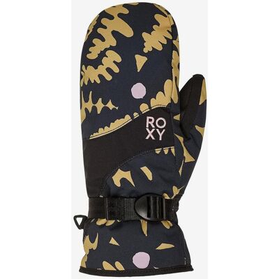 Roxy Jetty Damen Fäustlinge schwarz ocker - L female Roxy Jetty Damen Fäustlinge schwarz ocker - L female