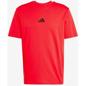 adidas Small Logo T-Shirt - Klassischer Schnitt, Baumwolle, Rot-Schwarz adidas Small Logo T-Shirt - Klassischer Schnitt, Baumwolle, Rot-Schwarz