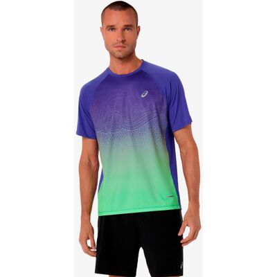 ASICS Road Fade T-Shirt blau violett grün - L male ASICS Road Fade T-Shirt blau violett grün - L male