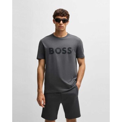 BOSS Green Tee Tape Logo T-Shirt dunkelgrau - XL male BOSS Green Tee Tape Logo T-Shirt dunkelgrau - XL male