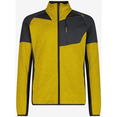CMP Pile Grid Tech Fleecejacke gelb schwarz - 56 male CMP Pile Grid Tech Fleecejacke gelb schwarz - 56 male