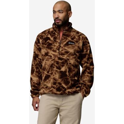 Columbia Timber Crest MTR bedruckte Fleecejacke mit halbem Reißverschluss dunkelbraun/beige - XXL male Columbia Timber Crest MTR bedruckte Fleecejacke mit halbem Reißverschluss dunkelbraun/beige - XXL male
